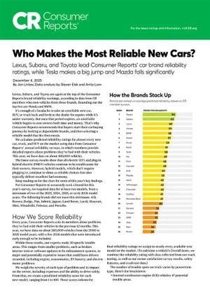 Who Makes the Most Reliable Cars | Crown Subaru of Wheeling in Triadelphia WV